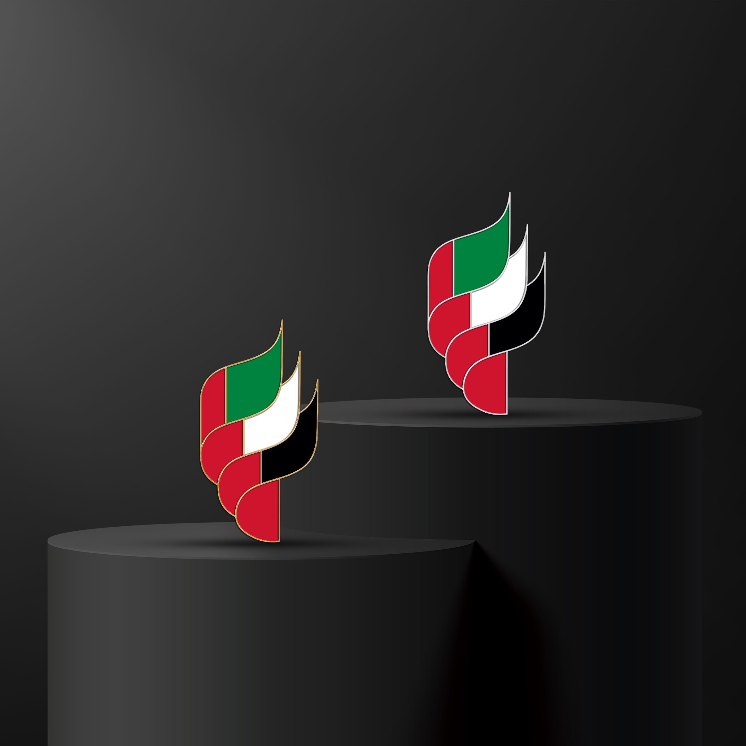 Custom UAE Metal Badge UAE Flag Day