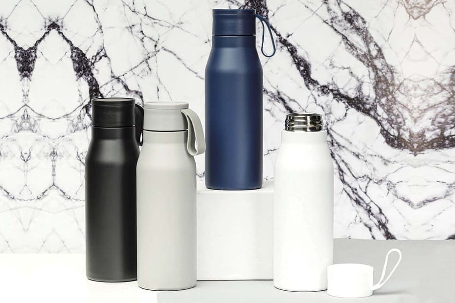 HANGE Collection Recycled Stainless Steel Vacuum Bottle with Loop 3