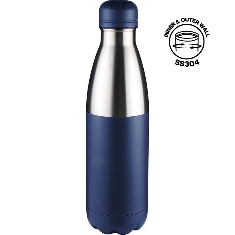 Hans Larsen Double Wall Stainless Steel Water Bottle - Blue