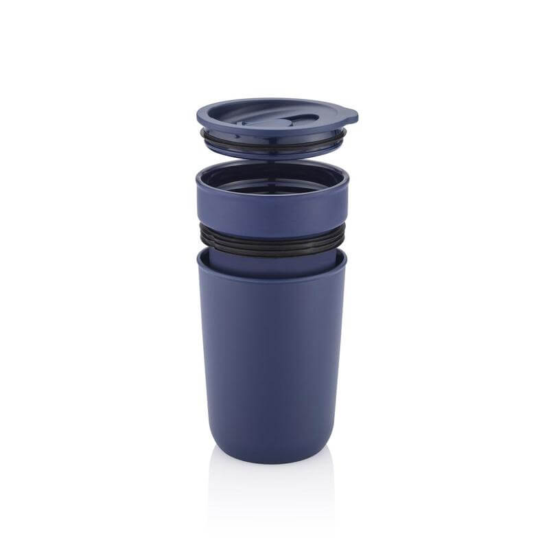 SAVONA - Hans Larsen Premium Ceramic Tumbler With Recycled Protective Sleeve - Blue 2