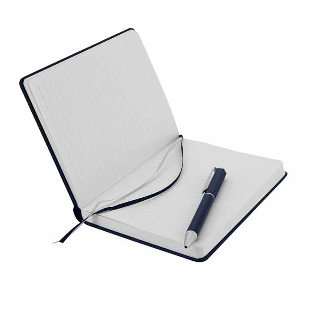TOMAR - SANTHOME Set Of PU Thermo Notebook And Pen - Blue (1)