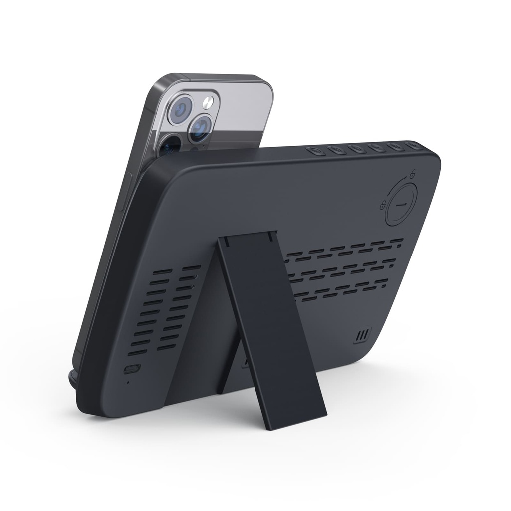 RISE - Giftology Digital Alarm Clock Wireless Charger - Black (6)