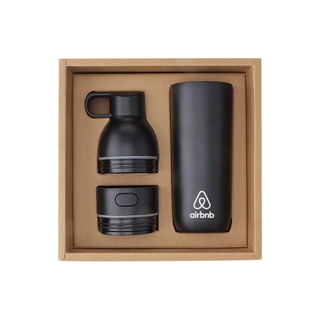 RUVO - CHANGE ZERO 2-in-1 Modular Hydration Gift Set - Black (1)