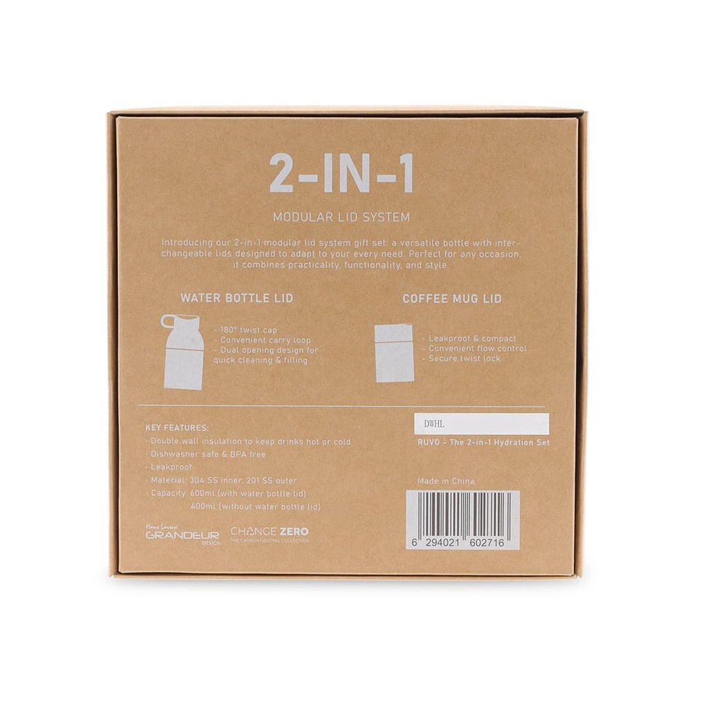 RUVO - CHANGE ZERO 2-in-1 Modular Hydration Gift Set - Dark Green (1)