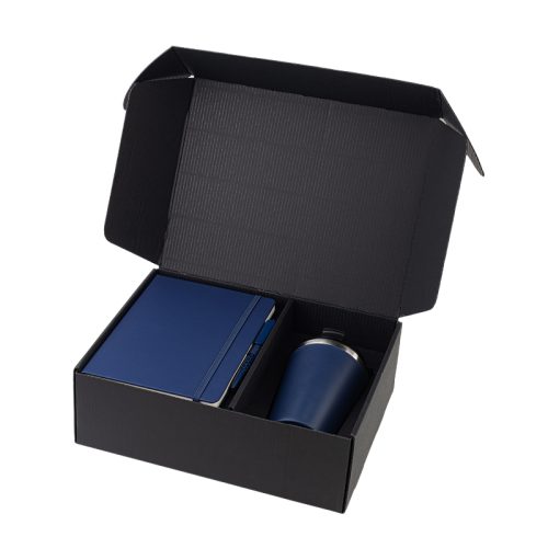 [GSGL 9550] KOKSI - Giftology Set of Double Walled Tumbler, A5 Notebook and Pen - Navy Blue (1)