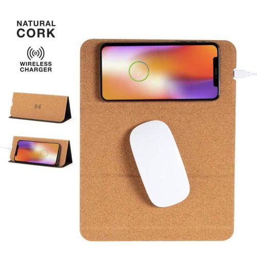 [ITWC 1119] DEBNO - Giftology Cork Mouse Pad with 15W Wireless Charger (1)